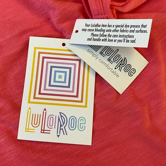 LuLaRoe TANK TOP Solid Coral NWT - Picture 10 of 16